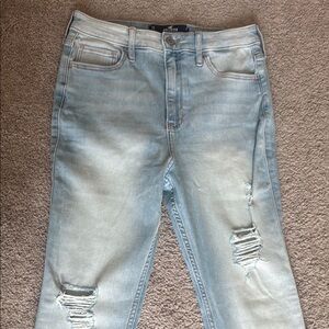 Hollister Blue Skinny Jeans Distressed Style